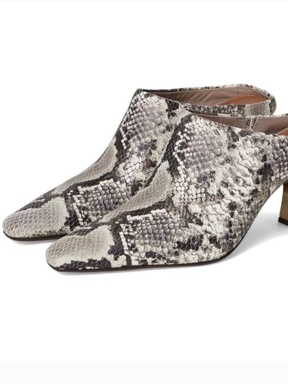 Donald Pliner Buena Mid Heel Slip on Mules Size 6.5 Python Snake Leather - Picture 11 of 11